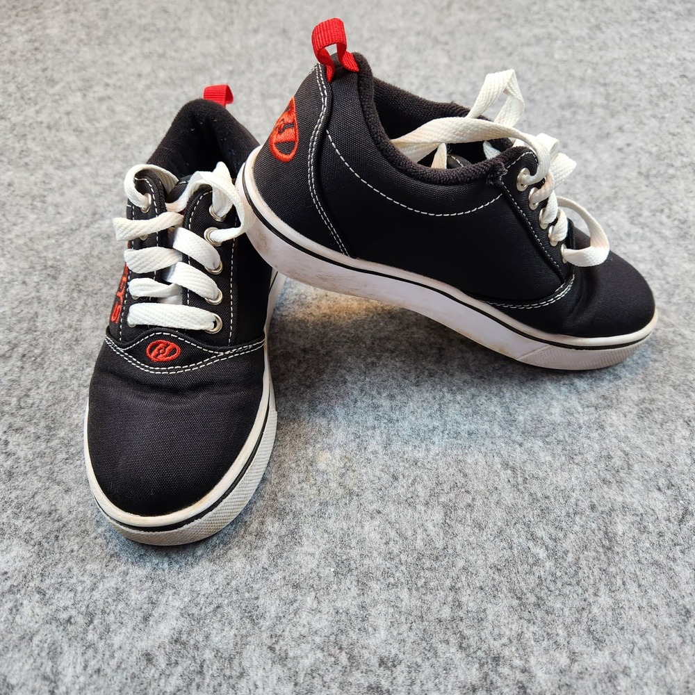 Heelys Pro 20 Skate Shoes Kids Size 2 Black Red‎ HE100757 Roller Sneakers Y2K